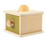 POPETPOP 1 Ensemble Boîte de Permanence Bois avec Balle Éducatif Montessori pour Garçon Fille Activités Apprentissage et Développement Motricité Fine