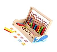 POPETPOP 1 Ensemble Cadre de Calcul Digital Multifonction Boulier Bois pour Apprentissage Mathématique Outil Éducatif