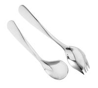 POPETPOP 1 ensemble Couverts Adaptatifs Ergonomiques pour Personnes Âgées Ensemble de Ustensiles Incliné Acier Inoxydable pour Patients Spork et Cuillère Courbée pour Repas Faciles à