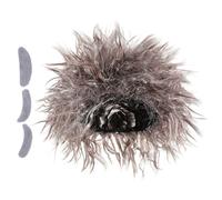 POPETPOP 1 ensemble de costume de vieil homme, perruque scientifique, moustache, sourcils pour habiller le costume de grand-père, fête d'Halloween, Cosplay, marron clair