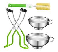 POPETPOP 1 ensemble Kit de Mise Conserves Premium avec Entonnoir Bocaux et Brosse Ensemble de Pratique et Non Glissant