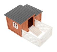 POPETPOP 1 Ensemble Modèle de Maison de Poulet Casse-tête 3D Animal de la Ferme Projet Scolaire Bouche de Jardin de Poulet Player du Poule décoration de Cour de Jardin Plastique