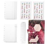 POPETPOP 1 ensemble Organisateur de Budget Marbre avec Budgétaires à Cartes et Règle Carnet Portable et Pratique pour Planification Financière