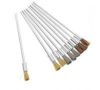 POPETPOP 1 ensemble Set de Brosses Métalliques pour Perceuse Acier Inoxydable Cuivre et Poils de Cheval Accessoires de Nettoyage pour Mécanismes Électriques et Étroits