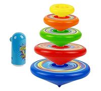 POPETPOP 1 Ensemble Toupies Rotatives Manuelles pour Garçon Fille et Éducatif pour Développer Habileté Manuelle Couleurs Aléatoires Parfait pour Les Relations Parents