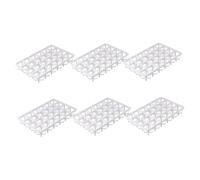 POPETPOP 1 Jeu Support pour Pot De Fleurs Succulentes Accessoires Plateaux Micro-pousses Grandir Choux Plantes Soucoupe des Stands Cage Trousse Usine Vert Blanche Plastique 6 Pièces