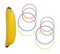 POPETPOP 1 Jeu Un Palmier Pompe à Ballon Électrique Flottant Nombril Néon Mini Rebond Flotteur De Piscine Jeu De Banane Gonflable Flotteurs De Piscine Ballon Banane Bulle Plastique