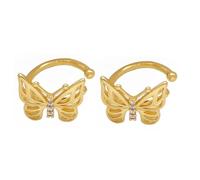 POPETPOP 1 paire Boucles Oreilles Clip Vintage Forme de sans Perçage pour Femmes Élégantes et Durables Parfaites pour Fêtes Occasions Spéciales