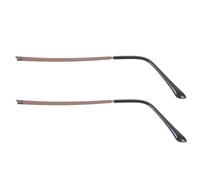 POPETPOP 1 paire de branches de rechange en métal, lunettes de soleil universelles de rechange pour bras de lunettes de soleil, chaussettes d'oreille, tubes de monture, embouts d'extrémité pour pieds de lunettes en métal fin, café