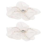 POPETPOP 1 Paire de Breloques Fleurs Détachables Blanches pour Chaussures à Talons Hauts Accessoires Décoratifs Légers en Fleurs Artificielles pour Mariage Fête et Usage Quotidien