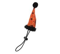 POPETPOP 1 Pc Chapeau d'halloween Chapeau De Paille Femmes Chapeau Lapin Chat Ours Gerbille Petit Chapeau Couvre-Chef Chapeau De Grenouille Jouets pour Hamsters Cage à Cobaye Orange Chiffon