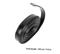 POPETPOP 1 Rouleau Sangle PU Noir pour Couture DIY Bande Cuir Double Face pour Accessoires de et Fournitures de Purse