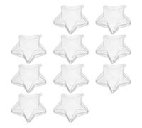 POPETPOP 10 Boules Décoratives en Plastique Transparent D’étoile Creuse 80x80x36mm, Coffrets à Remplir pour Bonbons, Décorations Suspendues pour Mariage et Fêtes de Noël