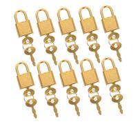 POPETPOP 10 Ensembles Mini Locks With Keys Vintage Padlocks For Jewelry Boxes Travel Bags Treasure Chests Compact And Portable Security Accessories
