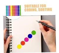 POPETPOP 10 feuilles Détiquettes Autocollantes Rondes Colorées Adhésives pour Codage et Organisation Autocollants Points Multicolores Faciles à Coller et Retirer pour Bureau Maison et