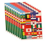 POPETPOP 10 Feuilles Drapeau Stickers Drapeaux De Fête Drôle Faire La Fête Appel Autocollant Sport Couleur Bannière De Drapeaux Internationaux Drapeau Du Monde Stickers Pvc Auto-adhésif