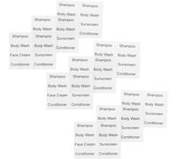 POPETPOP 10 feuilles Étiquettes Autocollantes Transparentes pour Bouteilles de Voyage Stickers Cosmétiques Adhésifs Résistants à Eau Lot pour Organisation de Produits de Soin Peau