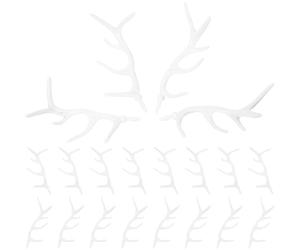 POPETPOP 10 Paires Décoration Main Bonhomme Neige Bois Cerf Plastique pour | Accessoire Blanc, Réalisme Décoratif, Facile à Nettoyer, pour Bricolage Miniature et Vitrines Festives
