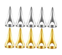 POPETPOP 10 pièces Anneaux Métal pour Séparation Cheveux Accessoires Punk Or et Argent Outils Tressage et Coiffure Cosplay Confort pour Professionnels et Particuliers