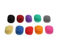 POPETPOP 10 pièces Bonnette Microphone Mousse Colorée Protection Vent pour Micro Standard Ktv Utilisation