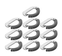 POPETPOP 10 Pièces Boucles de Ressort de Lit D'allaitement Anneau de Fixation pour Lit D'allaitement Fer Argenté pour D'hôpital et Manivelles Manuelles Installation Facile Positionnement