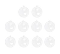 POPETPOP 10 Pièces Boule de Noël Décorative Boule de Noël Transparente en ABS Sphère Creuse Décoration Festive pour Hôtels et Restaurants Ambiance à Suspendre