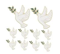 POPETPOP 10 Pièces Broches avec Branche Olivier Épingles Oiseaux Vintage pour Tenues Événements Caritatifs et Fêtes