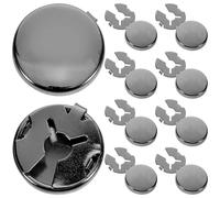 POPETPOP 10 Pièces Couvercle de Bouton Vierge 17,5mm en Cuivre Noir | Finition Lisse Polie, Anti-rayure et Brillante, pour Chemise ou Robe, Style Rétro Élégant