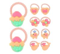 POPETPOP 10 Pièces Élastiques à Cheveux, Accessoires Réutilisables Mignons | ABS et Tissu, Formes Variées, pour Chiots et Chats, Maintien des Poils Loin des Yeux, Salon de Toilettage