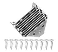 POPETPOP 10 Pièces Équerre D’Angle Trapézoïdale en Acier Inoxydable | Lot de Vis, Argenté, Résistante, Installation Facile, pour Chambre et Usages Divers