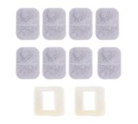 POPETPOP 10 Pièces Filtre Distributeur d'eau dissolvant éponge Distributeur de Boisson Fontaine à Boire pour Animaux de Compagnie Remplacement de Fontaine Résine échangeuse d'ions Blanche