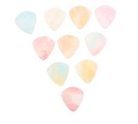 POPETPOP 10 Pièces Heart Shaped Guitar Picks Set With Gradient Colors Ergonomic Resin Finger Picks For Acoustic Electric Bass Ukulele Players Comfortable Grip For Strumming And Live