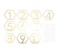 POPETPOP 10 Pièces Hexagonal Creux en Acrylique Base Support | Décor Réutilisable pour Tables de Réception, Pièce Centrale Élégante, Fêtes et Conférences