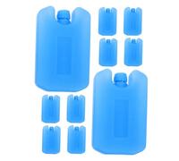 POPETPOP 10 Pièces Ice Bricks Reusable Cooler Ice Packs for Lunch Boxes and Cool Bags PE Material Freezer Blocks for Food Freshness and Long Distance Transport