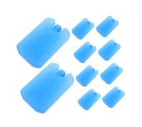 POPETPOP 10 Pièces Ice Package for Cooler Reusable PE Ice Packs for Food Preservation Cooling Case and Outdoor Use