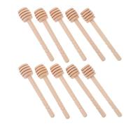 POPETPOP 10 pièces Lot de Bâtonnets Bois pour Miel Agitateur Résistant pour Cuisine et Café Design Élégant pour Cadeaux et Usage Pratique Réutilisable