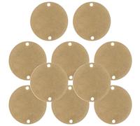 POPETPOP 10 pièces Lot de Disques Ronds Cuivre Vierges à Double Plaques Estampage Gravure DIY Durables et Résistantes Étiquettes Personnalisables pour Bijoux et Décorations