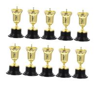 POPETPOP 10 pièces Lot de Petits Trophées Plastique Doré avec Socle Modèle Créatif de Récompense pour Garçon Fille Décorations Ludiques pour et Compétitions Scolaires Réutilisable