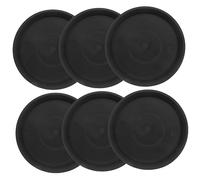 POPETPOP 10 pièces Lot de Soucoupes Plastiques pour Pots de Fleurs Plateau de Récupération Eau Rond Noir Grand Format Support Pratique pour Plantes Intérieur et Extérieur