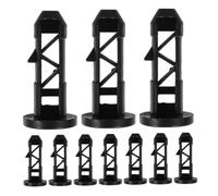 POPETPOP 10 pièces Lot Goupilles de Charnière Plastique pour Poubelle à Roulettes Accessoires de Fixation de Couvercle pour Bac à Ordures Extérieur Installation Facile et Fonctionnalité