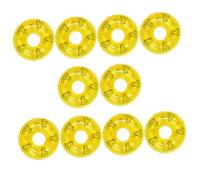 POPETPOP 10 Pièces Mini Anneaux de Natation Décoratifs Jaunes Accessoires Miniatures pour Maison de Poupée Ornements Photo et Décoration Garçon Fille