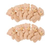 POPETPOP 10 pièces Mini Ours Peluche Porte-clés Peluche Doux Blush Bear Suspendu pour Sacs et Clés Accessoire Pratique pour Filles et Garçons Cadeau Naissance