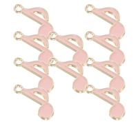 POPETPOP 10 Pièces Pendentif en Alliage de Zinc de Note de Musique Rose, Compact et Délicat, pour DIY Bijoux, Bracelets et Créations Artisanales