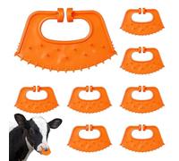 POPETPOP 10 Pièces Pince de Sevrage Outil de Sevrage Orange pour Veaux en Plastique Équipement Délicat et Pratique Bétail pour Fermiers