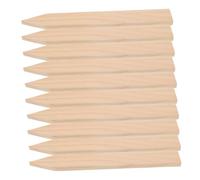 POPETPOP 10 Pièces Piquets de Jardin en Bois Beige à Pointe, Support | Visible Grain , Pose sans Outil, Arrangement Flexible, Usage Solide, pour Zones de Plantation et Chemins