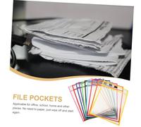 POPETPOP 10 pièces Pochettes Effaçables à Sec Réutilisables Protège Transparentes Portables pour Garçon Fille Pochette Rangement Voyage pour Exercices Répétitifs