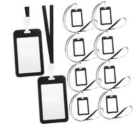 POPETPOP 10 pièces Porte Cartes Double Face Étanche avec Lanière pour Badges Travail Étudiant Transport Organisateur Cartes