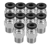POPETPOP 10 pièces Raccords Pneumatiques Droits Cuivre pour Tube Ptfe Connecteurs Push In Précis et Compatibles Ed Bowden Extrudeuse Ender Accessoires pour Impression