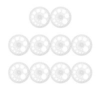 POPETPOP 10 Pièces Rapporteur Géométrique Circulaire 360 Degrés, Règle | Gabarit de Tracé, Trou Central de Repérage, pour Travaux Maths et Arts, Impression D’échelle Nette