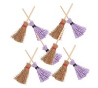 POPETPOP 10 pièces Set de Mini Balais et Mops pour Maison de Poupée Accessoires de Nettoyage Miniature et Décor Réaliste pour Meubles de Maison Poupée et Paysage Miniature